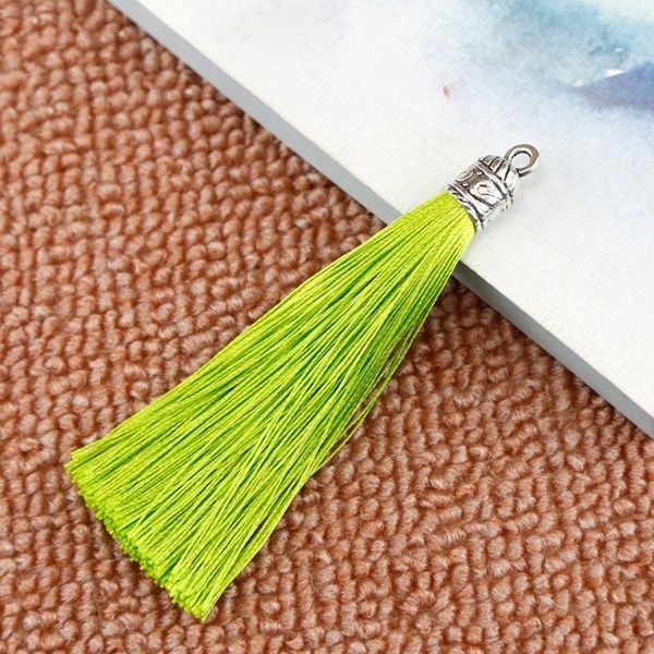 

10pcs lot 9cm silk tassels cords with metal caps for earrings charms pendant tassel fit diy jewelry making material h jlllkk