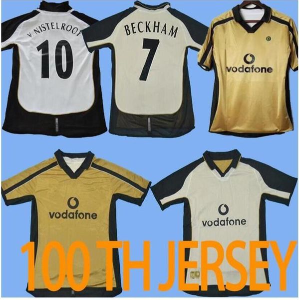 Manchester Retro M-U 100th United Man Utd Anniversary Edition S-2XL (pode ser usado em ambos os lados) Jersey de futebol 999