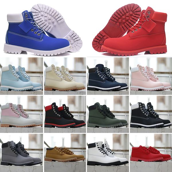 

2021 rubber platform men boots designer land mens womens shoes ankle winter for cowboy classic women yellow blue black hiking work motorcycl