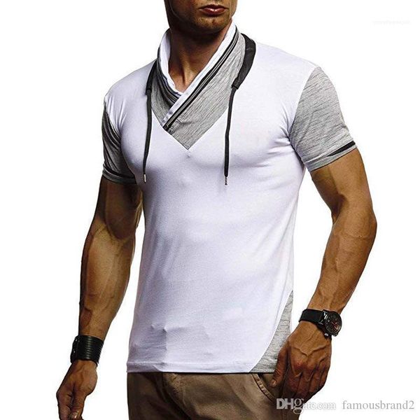 

sleeved casual stylish tees clothes designer mens tshirts summer male short, White;black