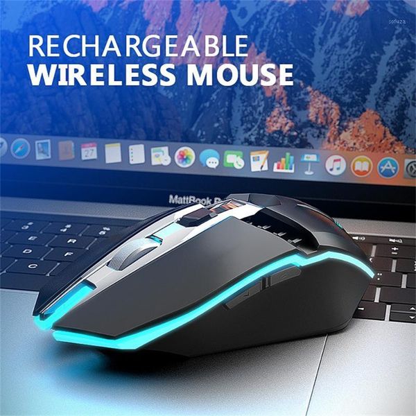 

mice rechargeable x5 wireless silent led backlit usb optical ergonomic gaming mouse computer table for pc lap