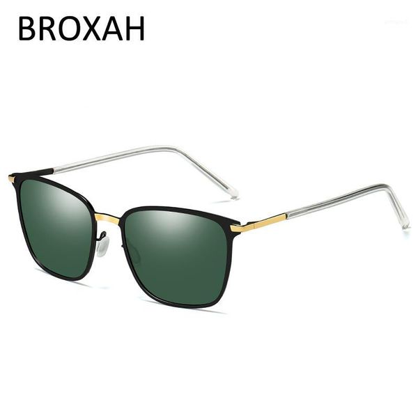 

sunglasses men's polarized night vision glasses for men driving sun square metal shades uv400 lunette de soleil homme1, White;black