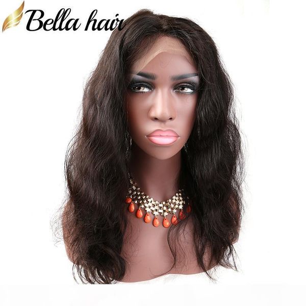 

brazilian hair 360 lace frontals body wave 22x4x2 full lace pre plucked 100% human virgin hair extensions natural color bella hair, Black