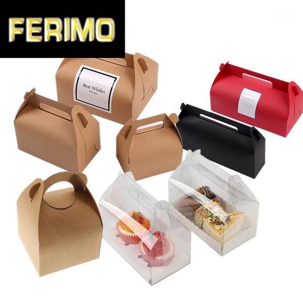 

gift wrap lbsisi life 10pcs cake kraft paper box with handle boxes christmas birthday wedding party candy packing sticker1