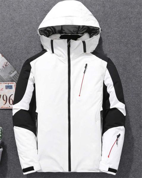 

new men's down jacket outdoor winter ski wear youth fashion thick cold-proof hooded short down jacket men, Black