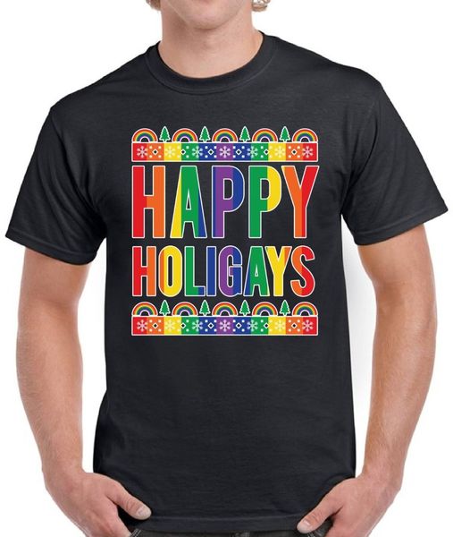 

спорт мужчина t shirt 2019 мода счастливого holigays рождественских рубашек мужской отпуск top gay pride радуга xmas рубашки футболка