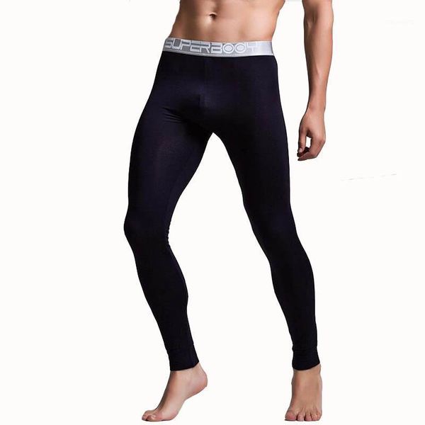 

kwan.z thermal underwear mens modal leggings home pajamas thin section thermo compression underwear long johns sous vetement man1, Black;brown