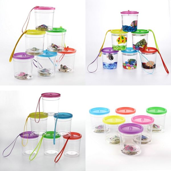 

betta cup jellyfish cup betta fish tank plastic fish tank mini small transparent plastic with lid cup fish tank 229 g2