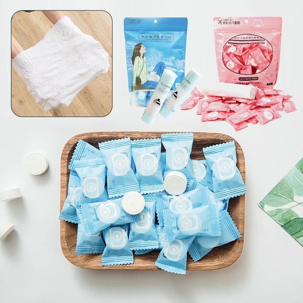 

cotton 50 pcs compressed towel disposable towel durable travel 100pcs/lot mini portable white outdoor health face care1