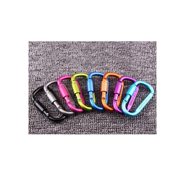 

d-shape carabiner with turn buckle kit camping equipment survival gear camp hook outdoor carabiner for qylmrb