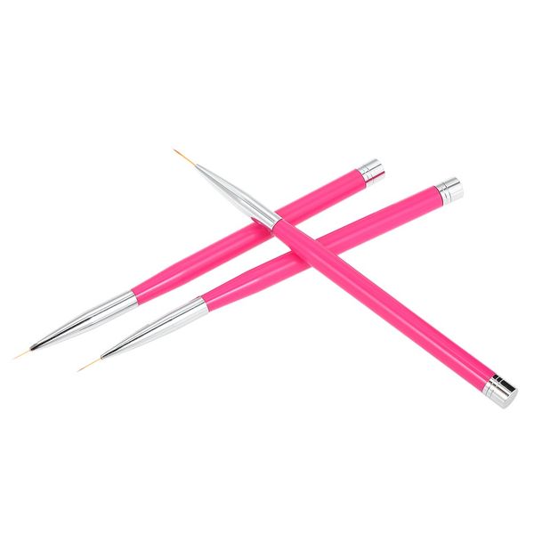 

3pcs nail art liner brush crystal uv gel painting line brush nylon manicure pen