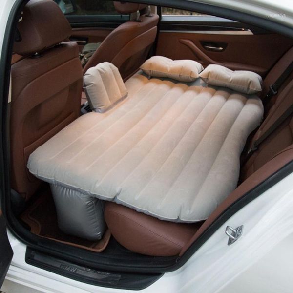 

car air inflatable car bed outdoor camping pvc flocking mult-ifunction back seat matress bed travel mat cushion1