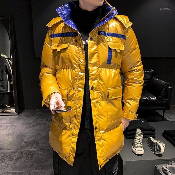 

winterjas heren fashion men jacket hooded warm mens winter coat casual slim fit male overcoat manteau homme hiver1, Black