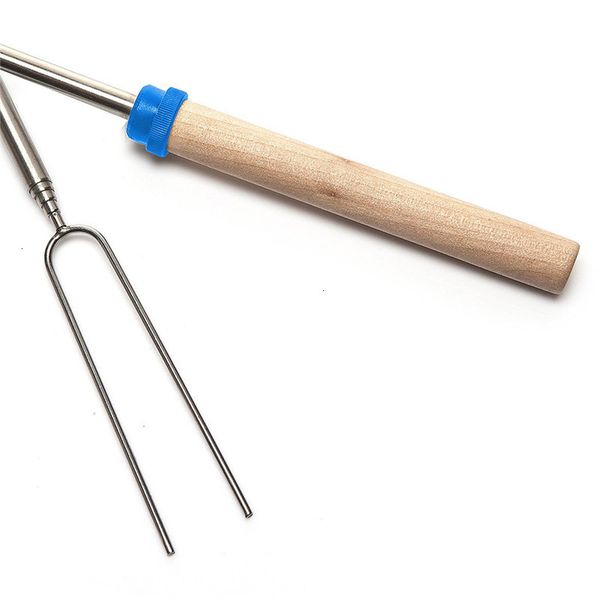 

dog camping roasting campfire telescoping corn fork sticks skewers bbq forks barbecue tool(random color