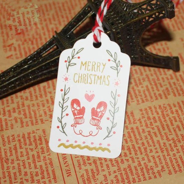 

christmas decorations 50pcs paper tags with string diy craft party supplies favor year decoration hanging ornaments home decor1