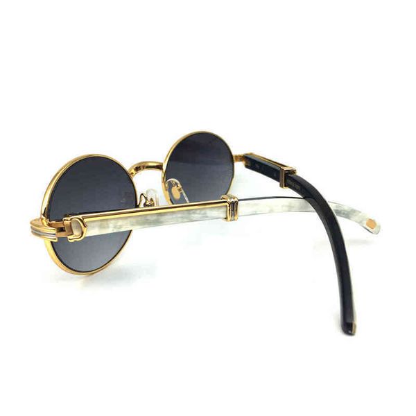 

2022 factory wholesale model white buffalo horn glasses frame oval sunglass for men optical eyeware eyeglasses 6qv0 sunglasses, White;black