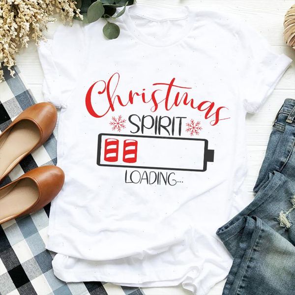 

women plaid cartoon kawaii printing clothing holiday merry christmas clothes ladies graphic print tee tshirt female t shirt, White