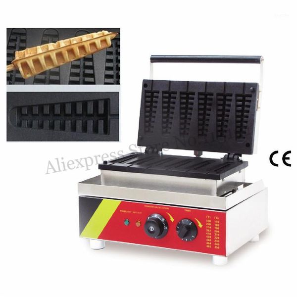 

pine-tree shape electric lolly waffle machine 6 moulds 110v 220v 1500w waffle baker for restaurant coffee house snack bar1