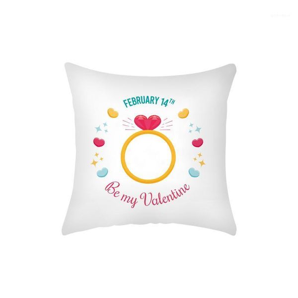 

1pc valentines day present pillow case red rose flower heart shaped polyester pillowcase valentines day pillow cover cojines1