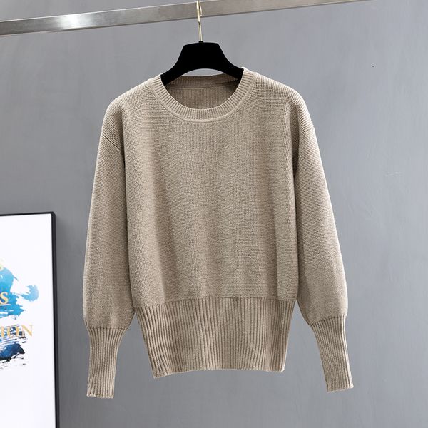 

2021 new autumn winter women pullover oversize knitted jumper warm casual female sweater 8w0n, White;black
