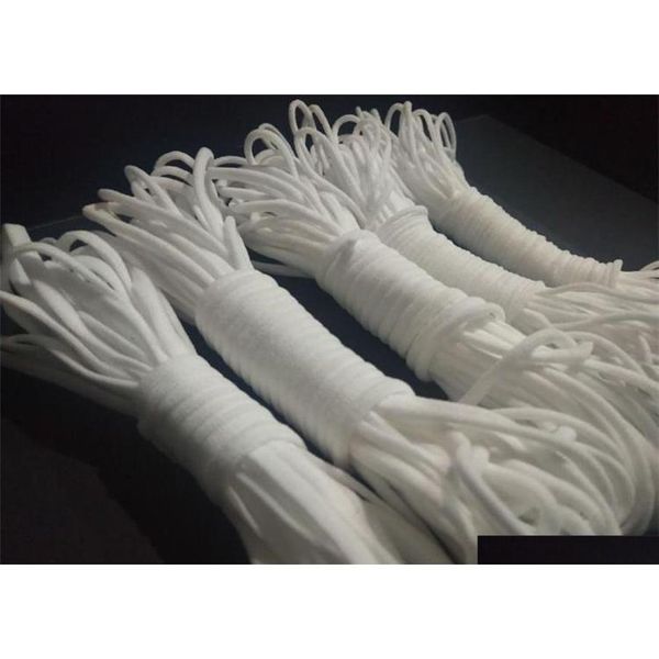 

3/4/5mm self-made elastic band elastic mask ear rope disposable environmental protection white round loose mask ear l qylrtb wphome