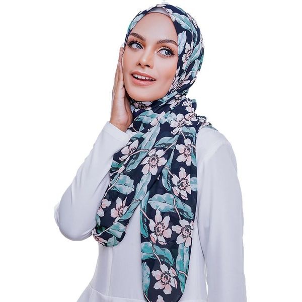 

popular thicker bubble chiffon scarf leopard printed shawls muslim hijab scarves headscarf wraps turbans headband long scarves, Blue;gray