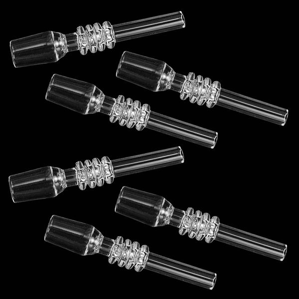 Punta al quarzo 14mm Giunto Dab Cannuccia Drip Tips Domeless Veri quarzi Nail Dab Rig Bong per acqua in vetro