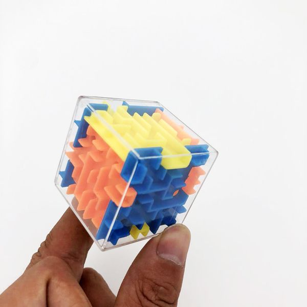 3D cubo quebra-cabeça labirinto de aço bola brinquedos caixa caixa diversão jogo de cérebro brinquedos para crianças inteligente melhorar hands-on / equilíbrio abilit