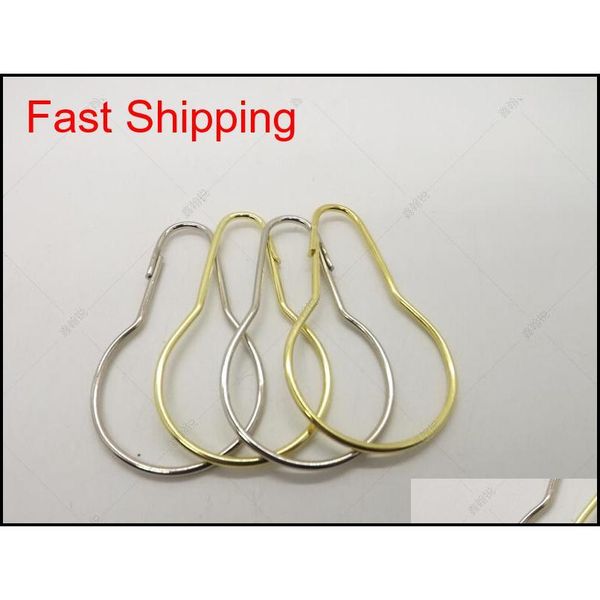 

1000pcs new stainless steel chrome plated shower bath bathroom curtain rings clip easy glide hooks qyluya packing2010