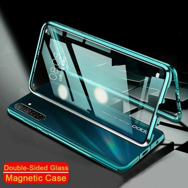 

double sided glass magnetic case for oppo realme 7 7i 6i 5i 6 6s c3 x50 c11 c15 c17 pro reno h jllafq