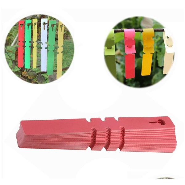 

10set/100pcs waterproof plastic plant hanging tags nursery gardening labels 2x20cm gardening label for plants garden qylybq wphome