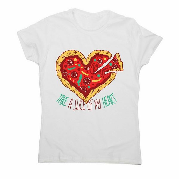 

pizza heart - women's funny illustrations t-shirt summer tee shirt sport hooded sweatshirt hoodie