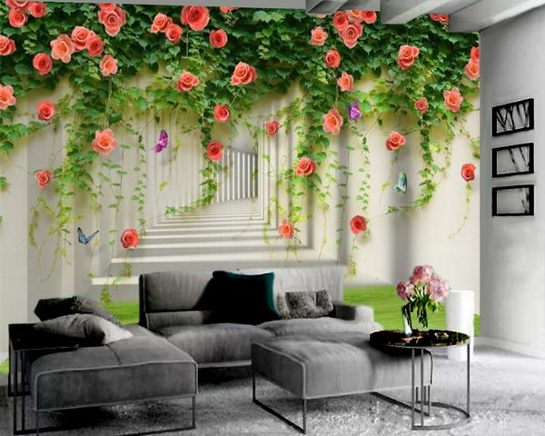 

custom flower 3d wallpaper extended space romantic flower 3d wallpaper premium atmospheric interior decoration wallpaper