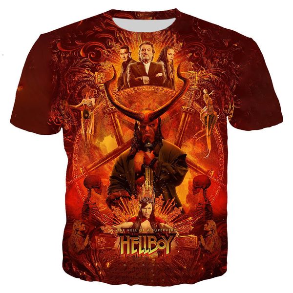 

movie hellboy shaman king 3d print shirts horror anime hentai men clothing