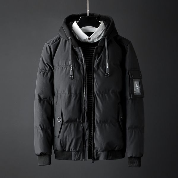 

new fashion in winter 2019 south korean handsome men's coat thickened down cotton padded warm jacket, Black