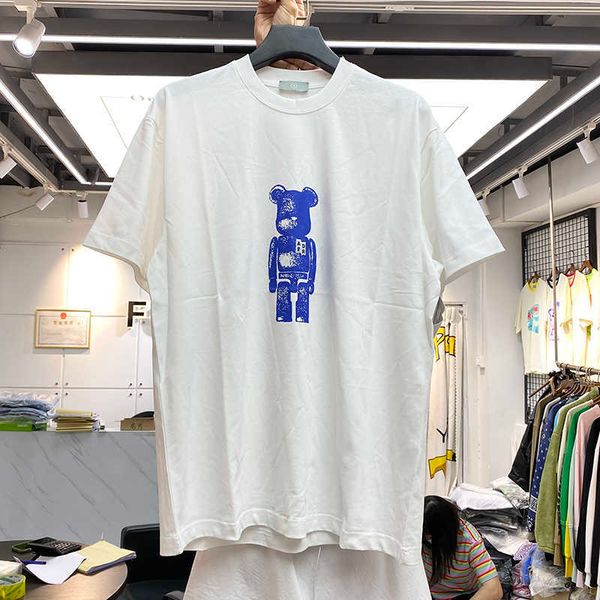 

men's t-shirts 2021 summer new ader bear short sleeve men's and women's loose casual round neck versatile cotton fashion bran, White;black