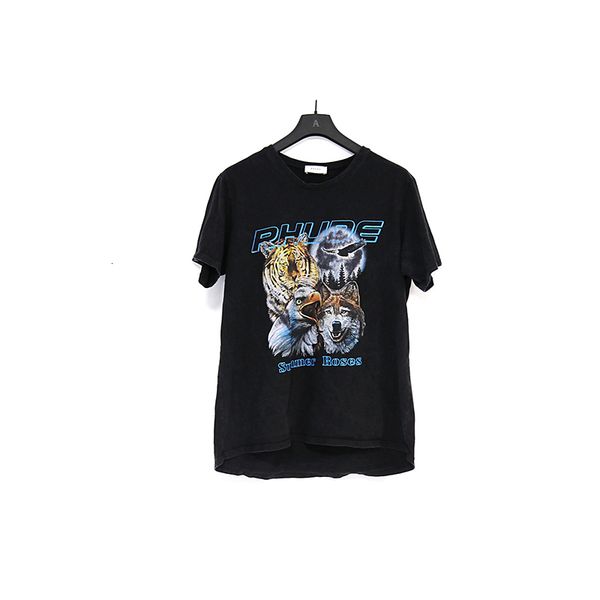 

rhude vanishes the beast group tee high street tide brand manufacture, Black