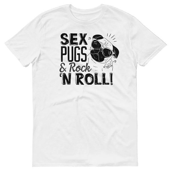

summer tee shirt pugs & rock and roll funny dog pug mens t-shirt fashion t-shirt sport hooded sweatshirt hoodie
