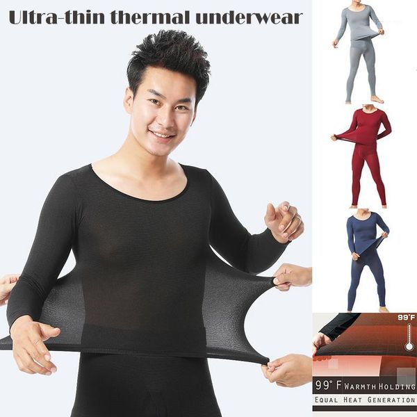 

new arrival men seamless elastic thermals inner wear constant temperature ultra-thin underwear suit pants1, Gray