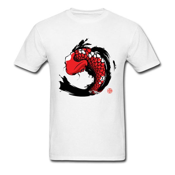 

red koi painting white t shirts summer teeshirt fashionable leisure tees youth t shirts gift sport hooded sweatshirt hoodie