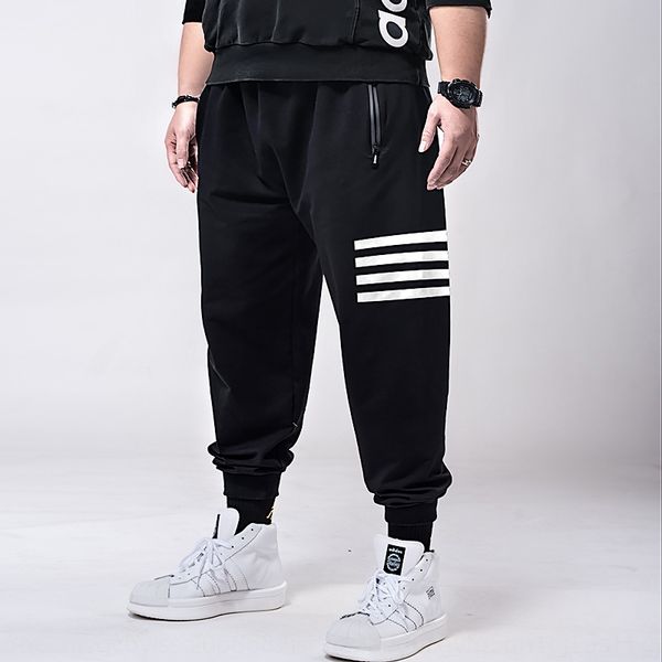 

k70703 4-bar oversize men's wear fattening casual ankle leggings leggingssports high waist casual long pants small feet pants xzoyb, Blue