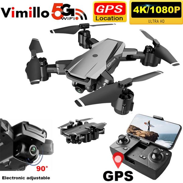 

drones vimillo gps drone 4k camera hd fpv with follow me 5g wifi optical flow foldable rc quadcopter professional dron vs sg907