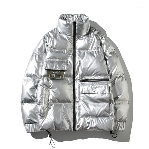 

men's down & parkas winter jacket men streetwear thick parka male fashion young hip hop cotton-padded quality outwear coats size 5xl1, Black