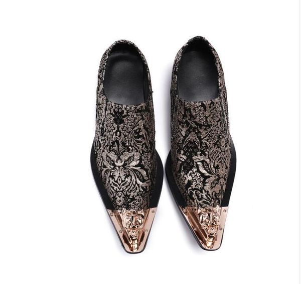 

summer new breathable style genuine leather shoes men's business dress oxford shoes fashion pointed toe brand men, Black