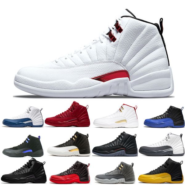 

2022 12s 12 basketball shoes jumpman men black purple bulls dark grey fiba flu game french blue indigo michigan reverse taxi twist utility s
