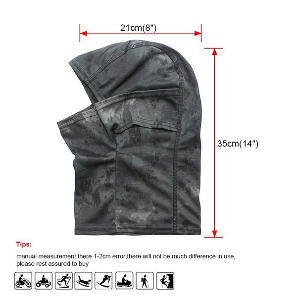 

камуфляж balaclava full place hat hat having велосипед велоспорт армия спортивный велосипед военный шлем лайнер тактический пейнтбол ниндзя, Black