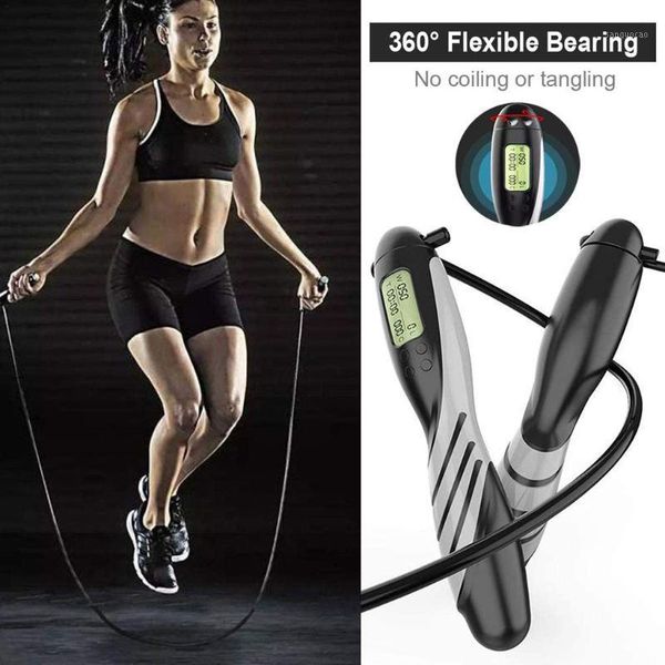 

digital time setting jump rope with counter sport exercise adjustable skipping rope boxing dropshipping corda per saltare 04061