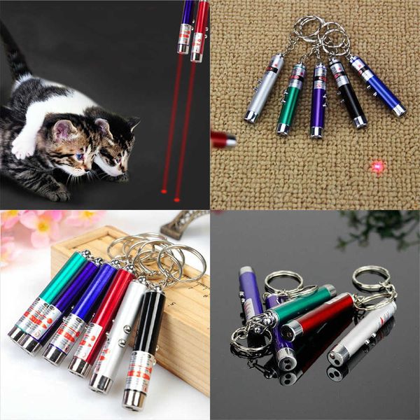

red 2 in1 new laser pointer cool pen with white led light childrens play cat toy