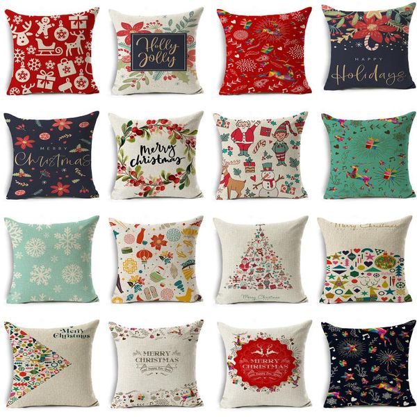 

cushion/decorative pillow christmas case 45*45 letter gift printed decorative covers sofa cushion linen