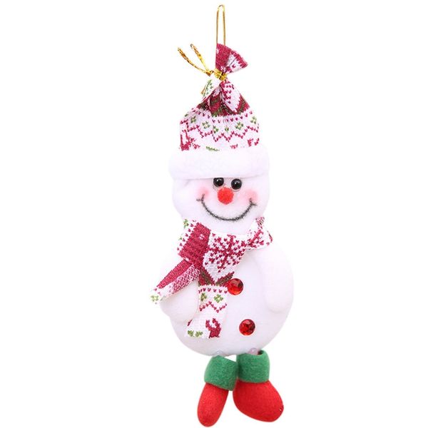 

year diy 4pcs christmas ornaments happy new xmas gift santa claus snowman tree pendant doll hang decorations home noel#yl10